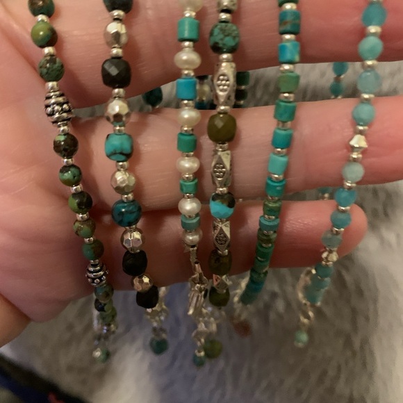 Handmade Heishi Turquoise Bracelet - Picture 4 of 4